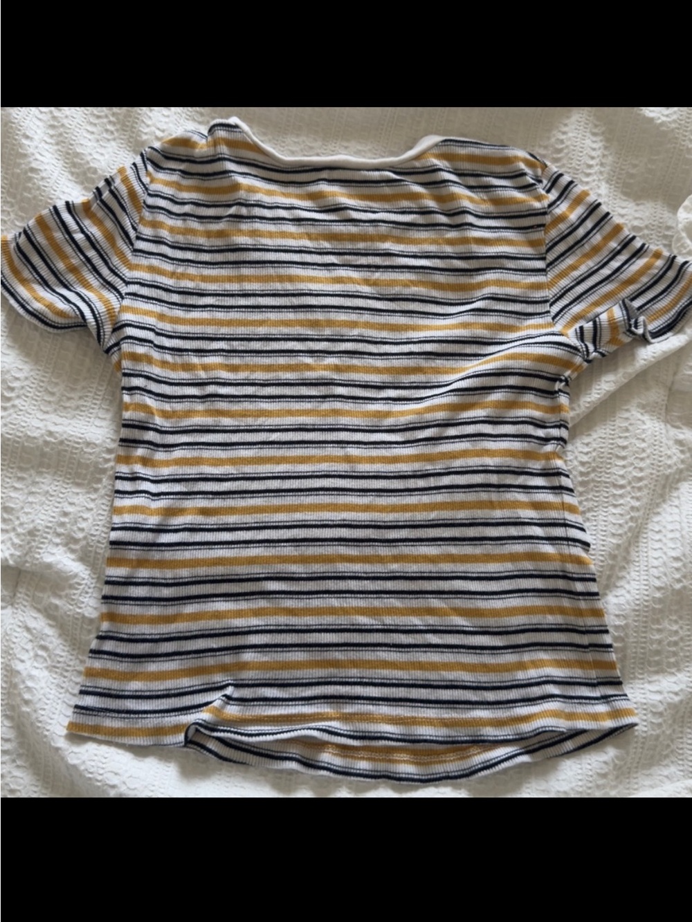 Zara Striped Short Sleeve cotton Top - Picture 4 of 4